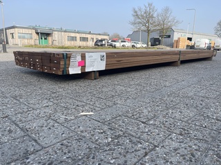 Ca. 42x Guyana Teak Planken Geschaafd, 25x140mm, lengte 215cm